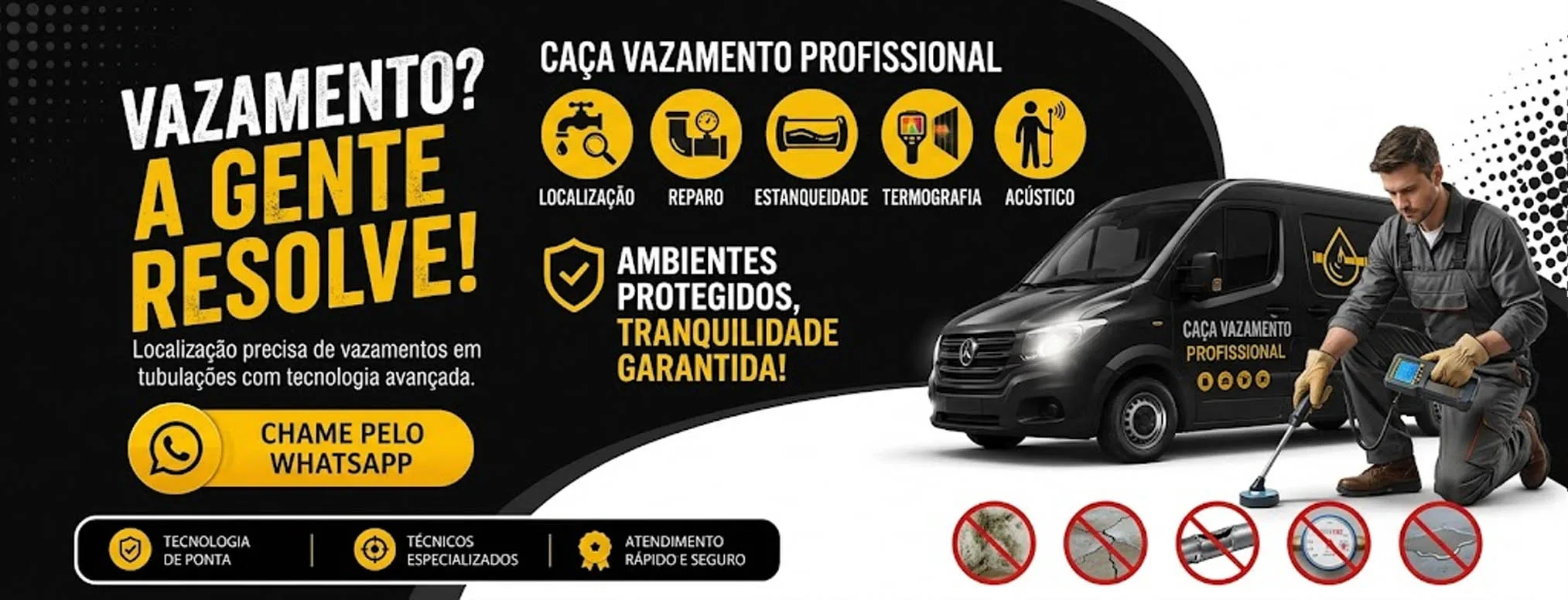 TH Serviços - Caça Vazamento 24h — Tecnologia moderna para detectar vazamentos ocultos